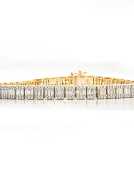 14KY+W 7.50CTW BAGUETTE DIAMOND RECTANGULAR