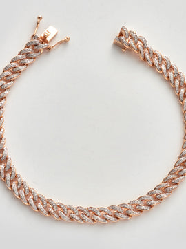 14KR 1.70CTW DIAMOND MIAMI CUBAN BRACELET