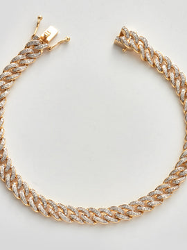 14KY 1.80CTW DIAMOND MIAMI CUBAN BRACELET