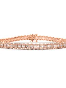 14KR 10.00CTW BAGUETTE DIAMOND BRACELET