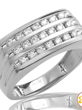 14KW 0.50CTW DIAMOND MEN'S RING