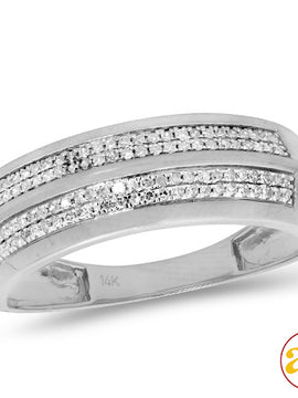 14KW 0.25CTW DIAMOND MENS RING