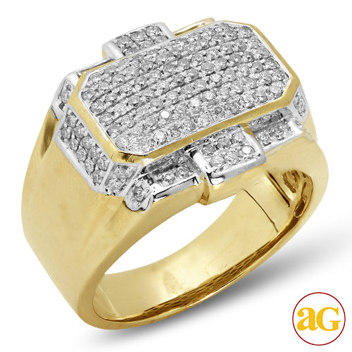 14KY 1.10CTW DIAMOND MENS RING