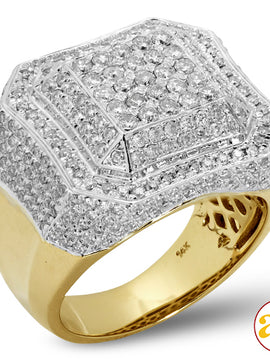 14KY 2.50CTW DIAMOND MENS RING