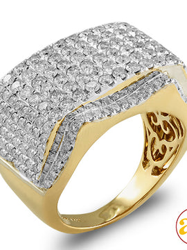 14KY 3.35CTW DIAMOND MENS RING