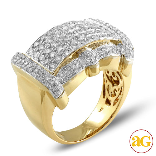 14KY 2.20CTW DIAMOND MENS RING