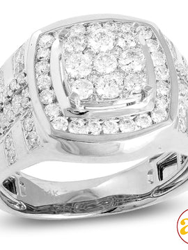 14KW 1.85CTW DIAMOND MENS RING