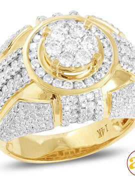 14KY 3.50CTW DIAMOND MENS RING