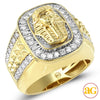 10KY 1.25CTW DIAMOND MENS PHAROAH RING