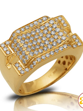 14KY 1.65CTW DIAMOND MENS RING