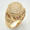 14KY 3.20CTW DIAMOND MENS DOME RING WITH CROWN BOR