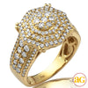 14KY 2.00CTW DIAMOND ROUND CLUSTER MENS RING