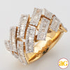 14KY 2.35CTW BAGUETTE DIAMOND SQUARE LINK MIAMI