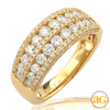 14KY 2.00CTW DIAMOND MENS TWO ROW BAND