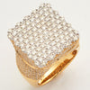 14KY+W 6.50CTW DIAMOND SQUARE FLAT TOP MENS RING