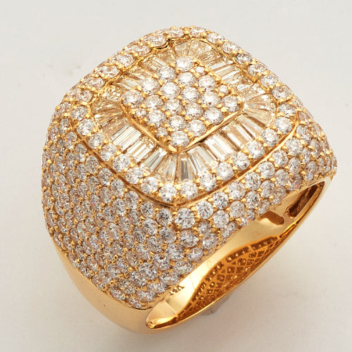 14KY 6.00CTW BAGUETTE DIAMOND MENS RING