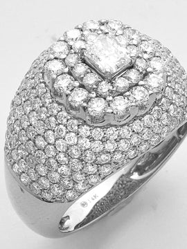 14KW 5.05CTW DIAMOND MENS RING