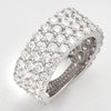 14KW 7.00CTW DIAMOND 4 ROW MENS BAND