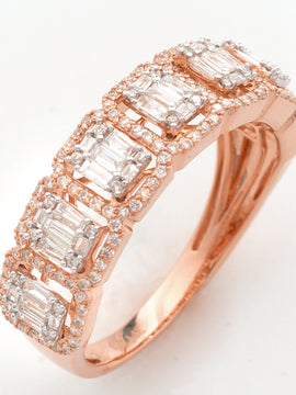 14KR+W 1.15CTW BAGUETTE DIAMOND BAND