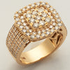 14KY 2.95CTW DIAMOND MENS SQUARE HEAD RING