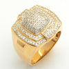 14KY 1.15CTW DIAMOND MENS DOME RING -