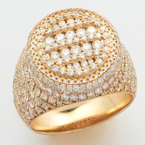 10KY 4.25CTW DIAMOND ROUND DOME RING