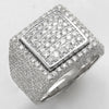 14KW 4.00CTW DIAMOND SQUARE BEZEL DOME MENS RING