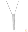 14KW 0.55CTW DIAMOND NECKLACE - VERTICAL BAR