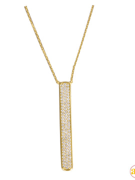 14KY 0.55CTW DIAMOND NECKLACE - VERTICAL BAR