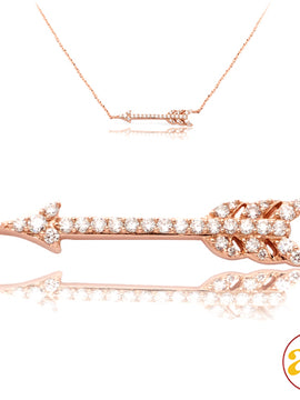 14KR 0.15CTW DIAMOND NECKLACE - ARROW