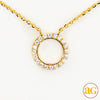 14KY 0.15CTW DIAMOND NECKLACE - DIAMOND CIRCLE