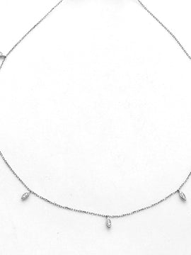 14KW 0.15CTW DIAMOND LOOSE LEAF NECKLACE