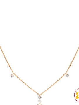 14KR 0.35CTW DIAMOND NECKLACE - 9 LOOSE STONES