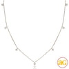 14KW 0.35CTW DIAMOND NECKLACE - 9 LOOSE STONES