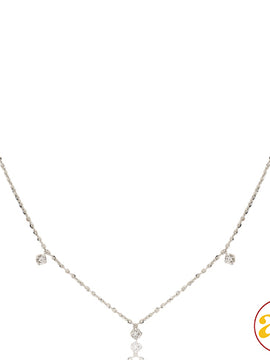 14KW 0.35CTW DIAMOND NECKLACE - 9 LOOSE STONES