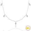 14KW 0.35CTW DIAMOND NECKLACE - 5 LOOSE OPEN