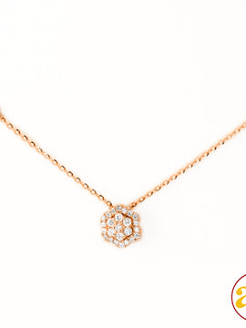 14KR 0.30CTW DIAMOND NECKLACE - 6-POINT STAR