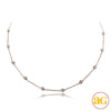 14KW 0.90CTW DIAMOND 16-STONE NECKLACE