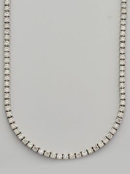 14KW 13.22CTW DIAMOND TENNIS NECKLACE