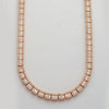 14KR 23.00CTW BAGUETTE NECKLACE 20&quot;