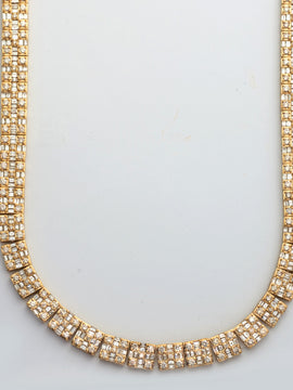 14KY 26.00CTW BAGUETTE DIAMOND NECKLACE