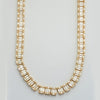 14KY 46.00CTW BAGUETTE NECKLACE