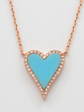 14KR 0.10CTW DIAMOND HEART NECKLACE