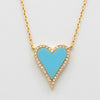 14KY 0.10CTW DIAMOND HEART NECKLACE