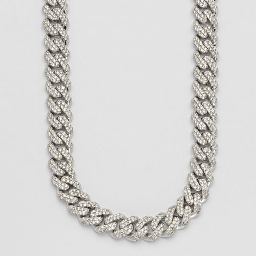 10KW 25.18CTW DIAMOND MIAMI CUBAN NECKLACE