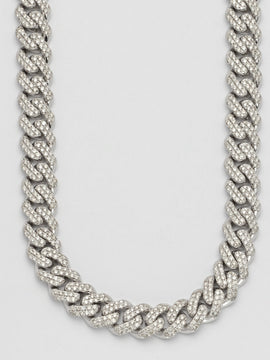 10KW 25.18CTW DIAMOND MIAMI CUBAN NECKLACE