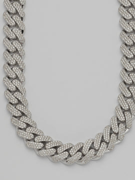 10KW 24.87CTW DIAMOND MIAMI CUBAN NECKLACE