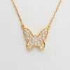 14KY 0.50CTW DIAMOND FLAT PAVE BUTTERFLY NECKLACE