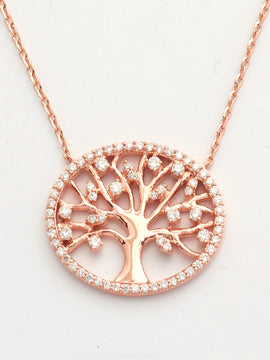 14KR 0.50CTW DIAMOND NECKLACE - 'TREE OF LIFE'