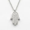 14KW 0.25CTW DIAMOND - HAMSA NECKLACE